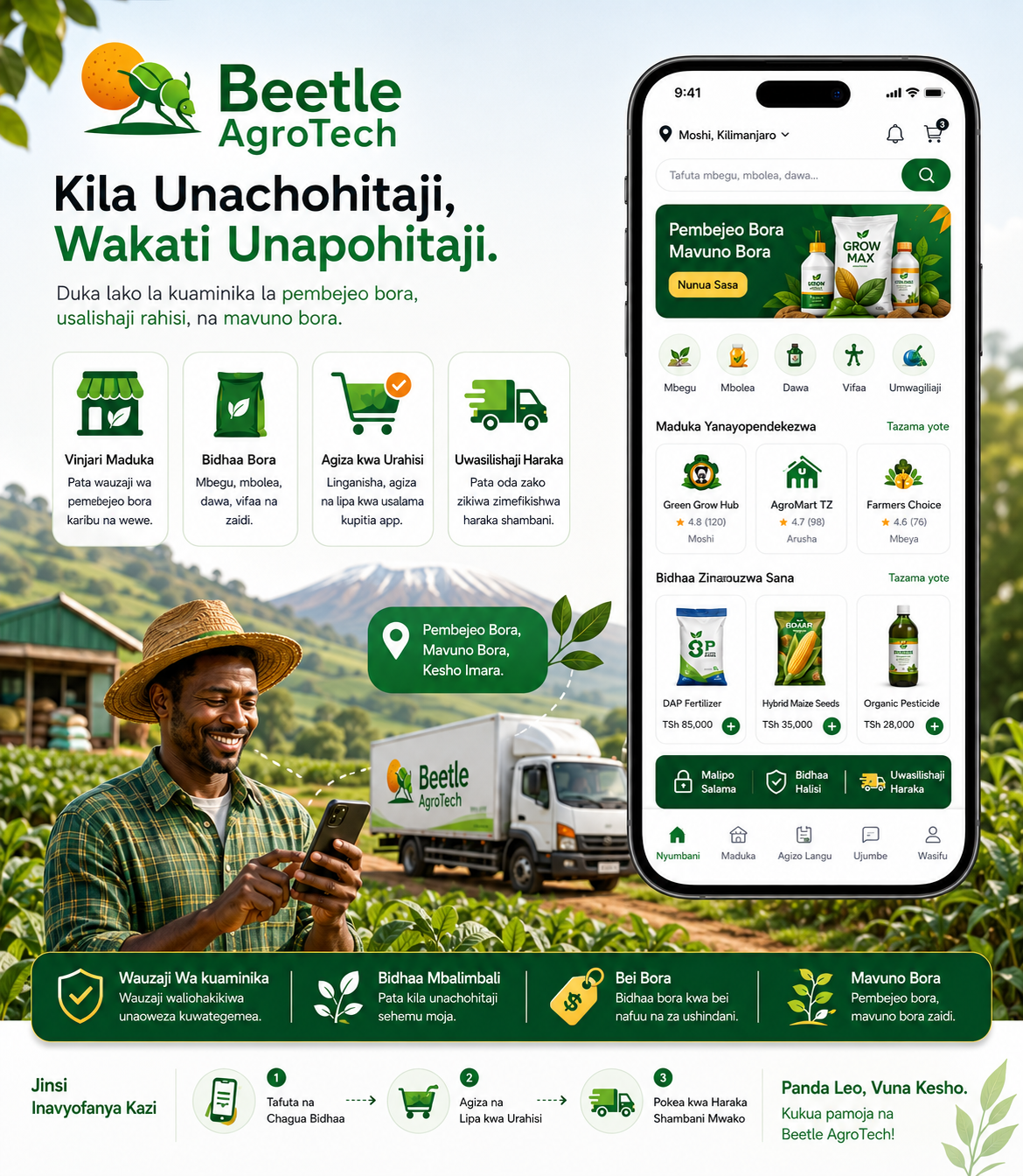 Farmer using Beetle app